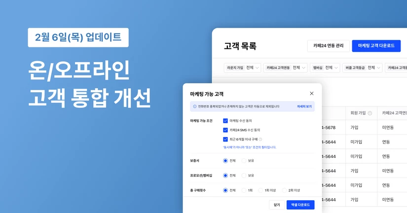 온/오프라인 고객 통합 개선